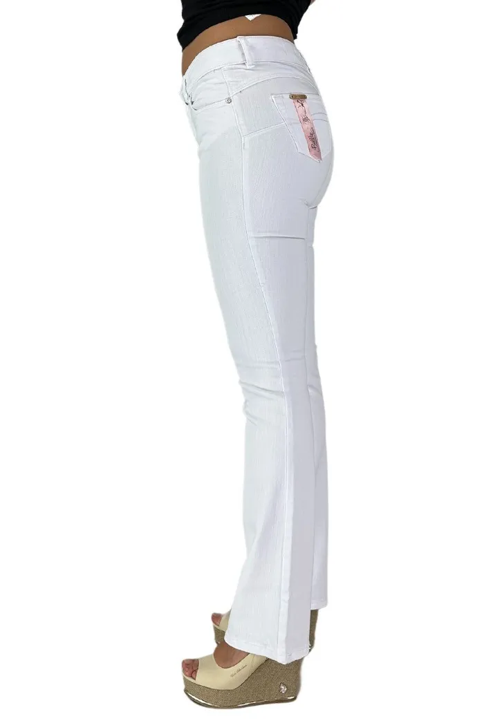Fracomina jeans bootcut effetto push up in denim colorato bella fp23sv8020w40101
